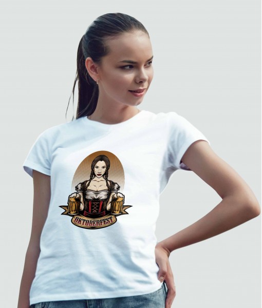 Дамска тениска с щампа Арт Oktoberfest girl - TShirtArtShop.com